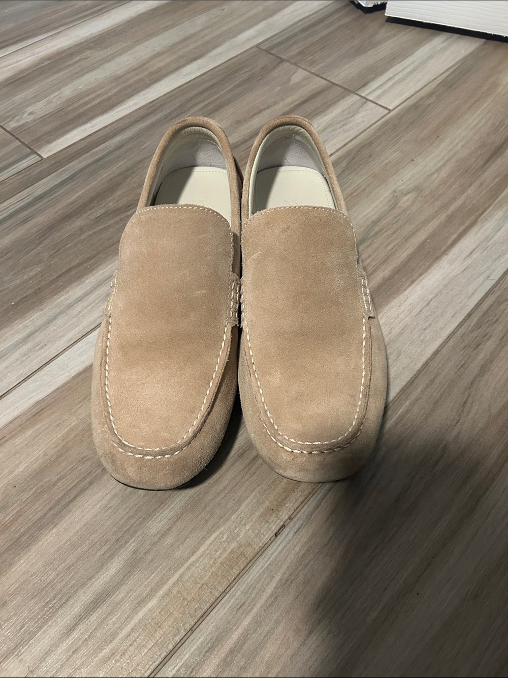 Ashworth Men's Tan Suede Slip-On Loafers